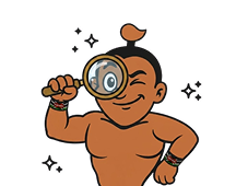Winking Genie Mascot